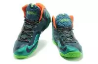 2019U lebron 11 ps elite discount hommes nike modeles enumeres bleu vert